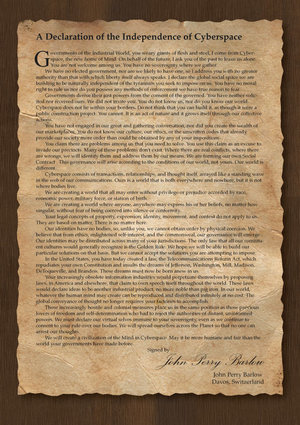 declaration of the independance of cyberspace