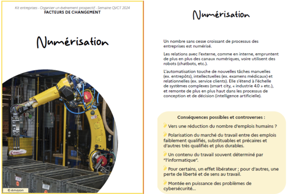 pour l'ANACT le numérique est subi par les collaborateurs d'après cette carte